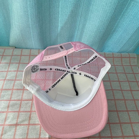 Chrome Hearts Pink And White Breathable All Match Sports Hat - Picture 5 of 7